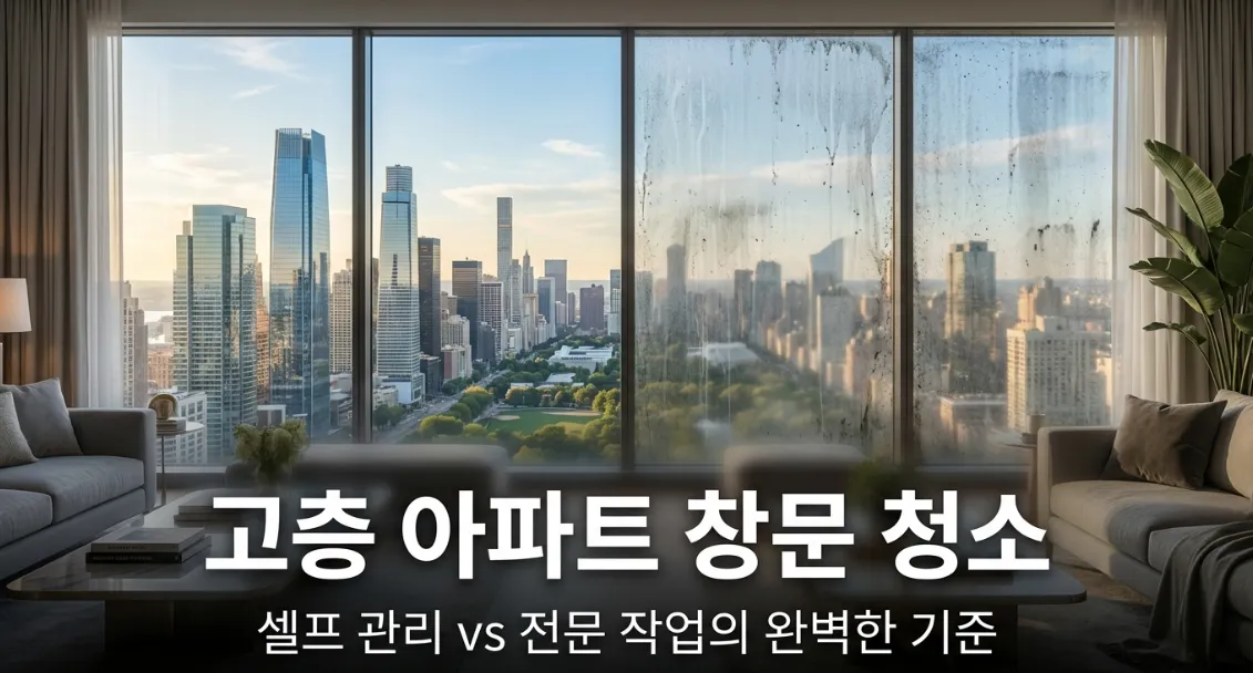 고층 아파트 창문 청소, 셀프 관리와 전문 작업을 나누는 기준