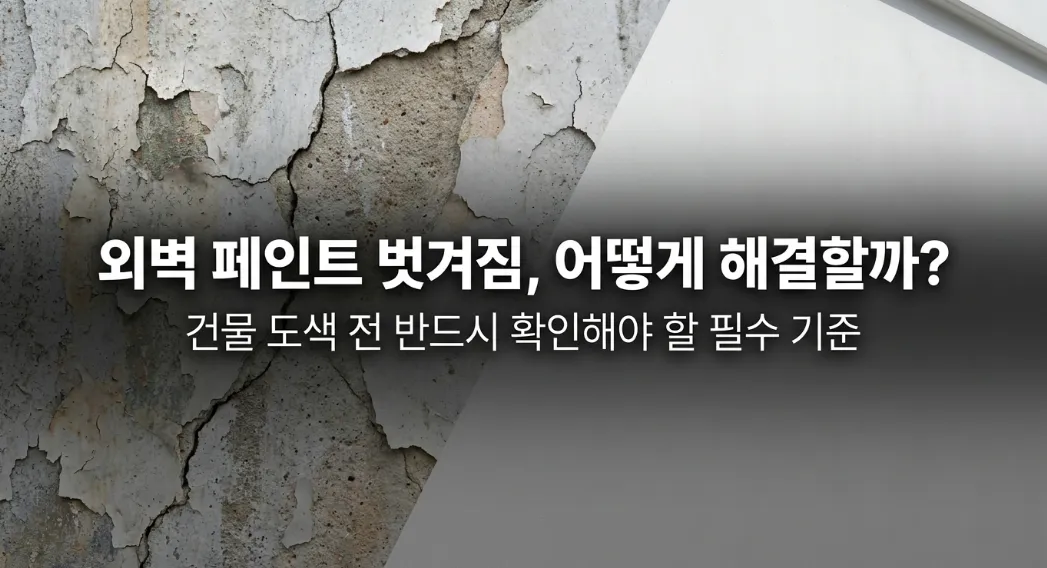 외벽 페인트가 벗겨졌다면? 건물 도색 전 확인해야 할 기준